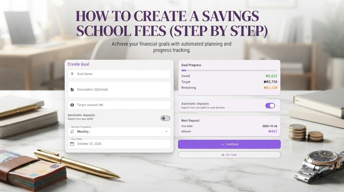 How to Create a Savings Goal for School Fees (Step by Step)